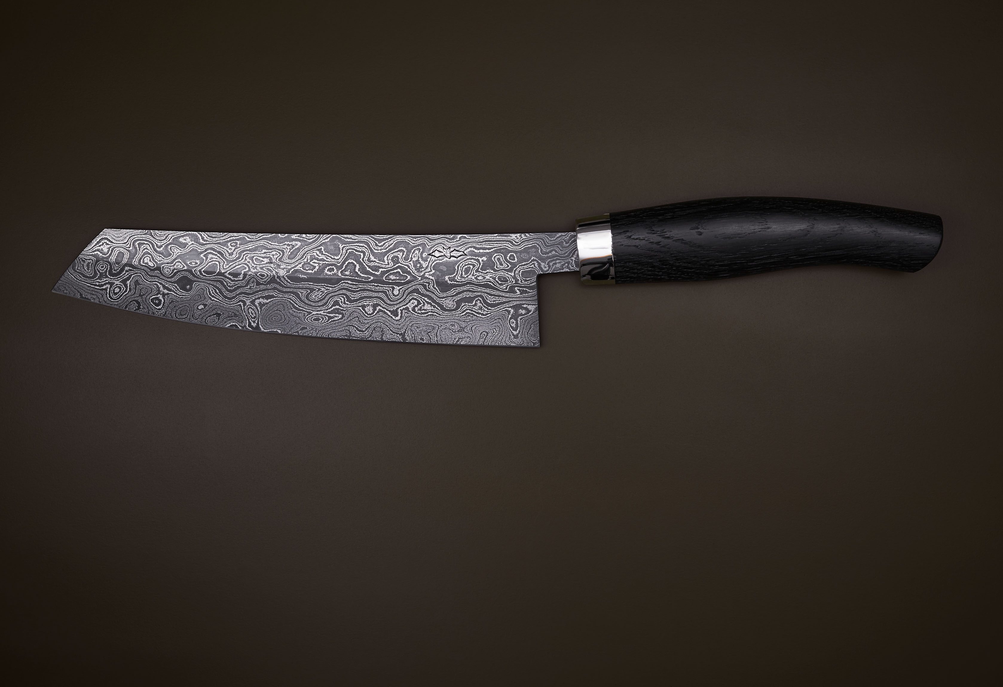 Damast Mooreiche Kochmesser 18cm