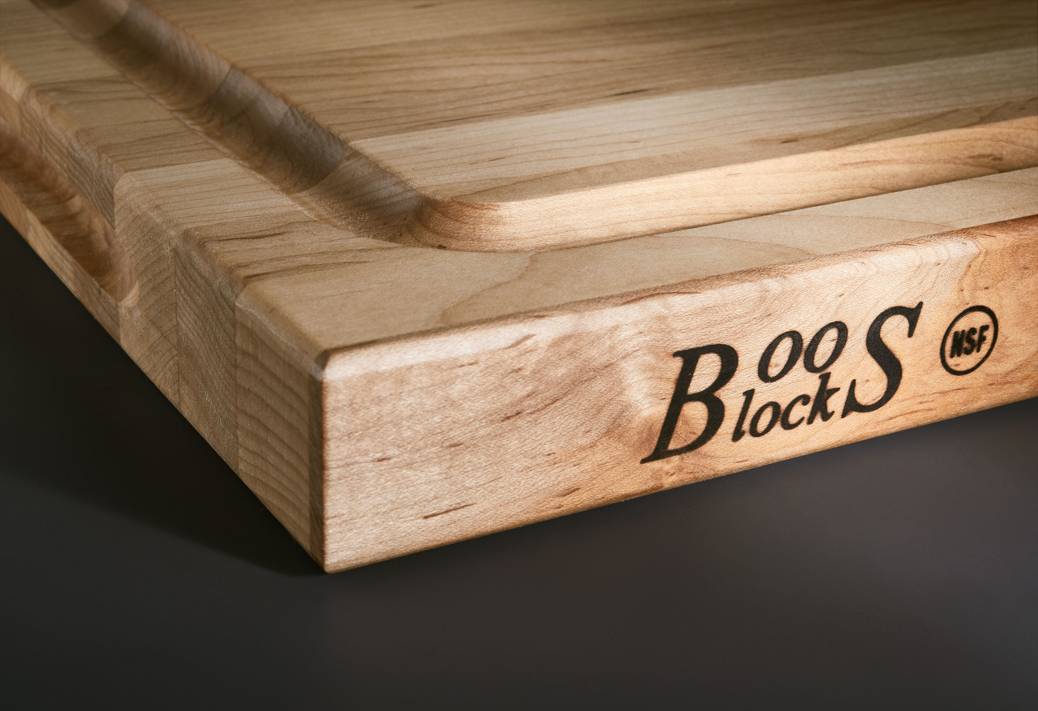 Schneidebrett mit Saftrille Ahorn 40 x 30 x 4cm