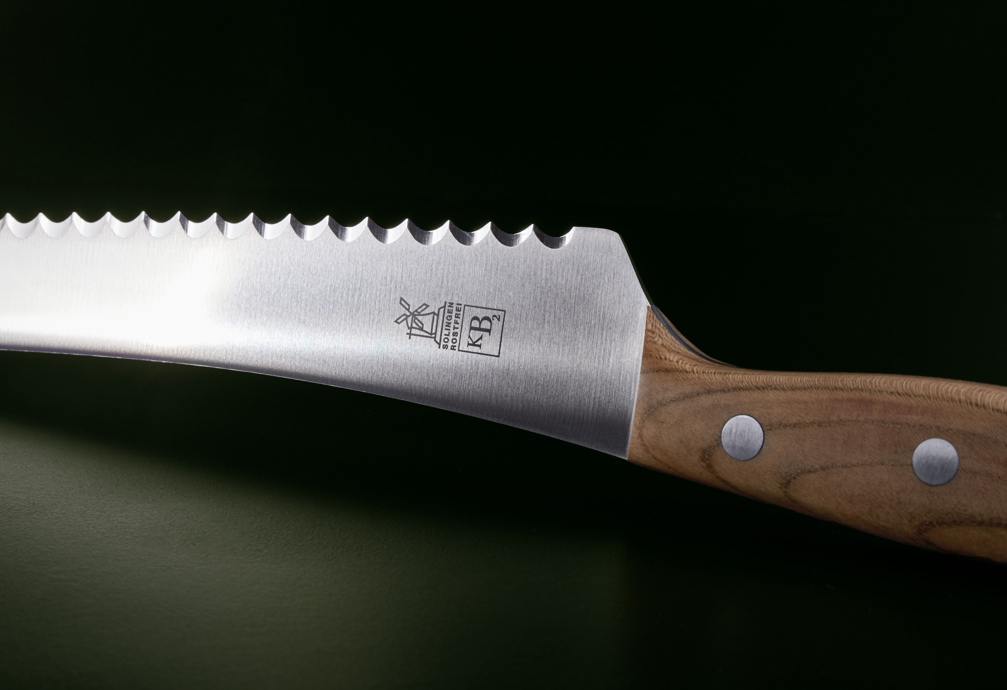 BrotBeidhänder Brotsäge 22,5cm Marille rostfrei