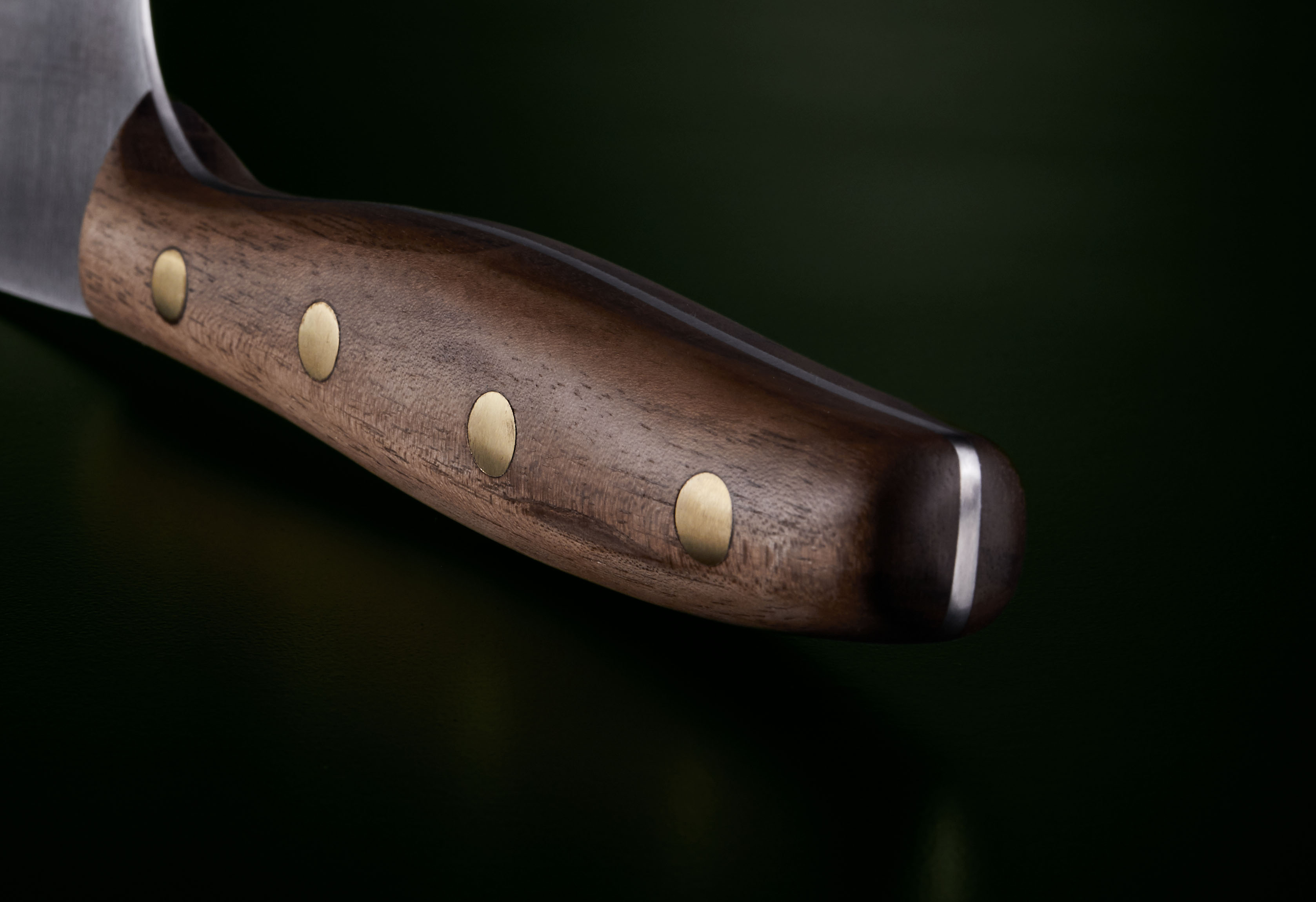 Großes Kochmesser 18cm Walnuss rostfrei