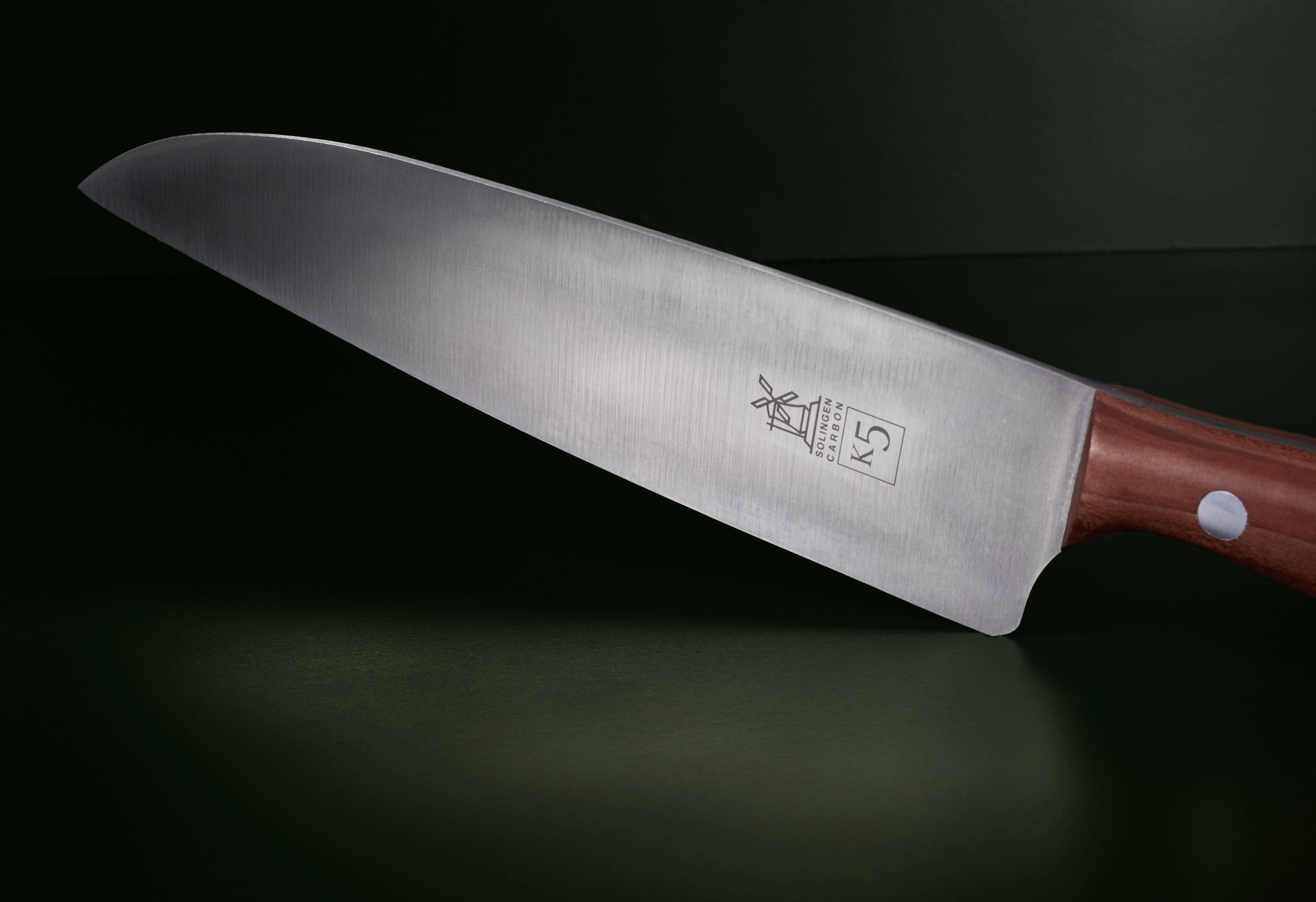 Großes Kochmesser 18cm Pflaume carbon