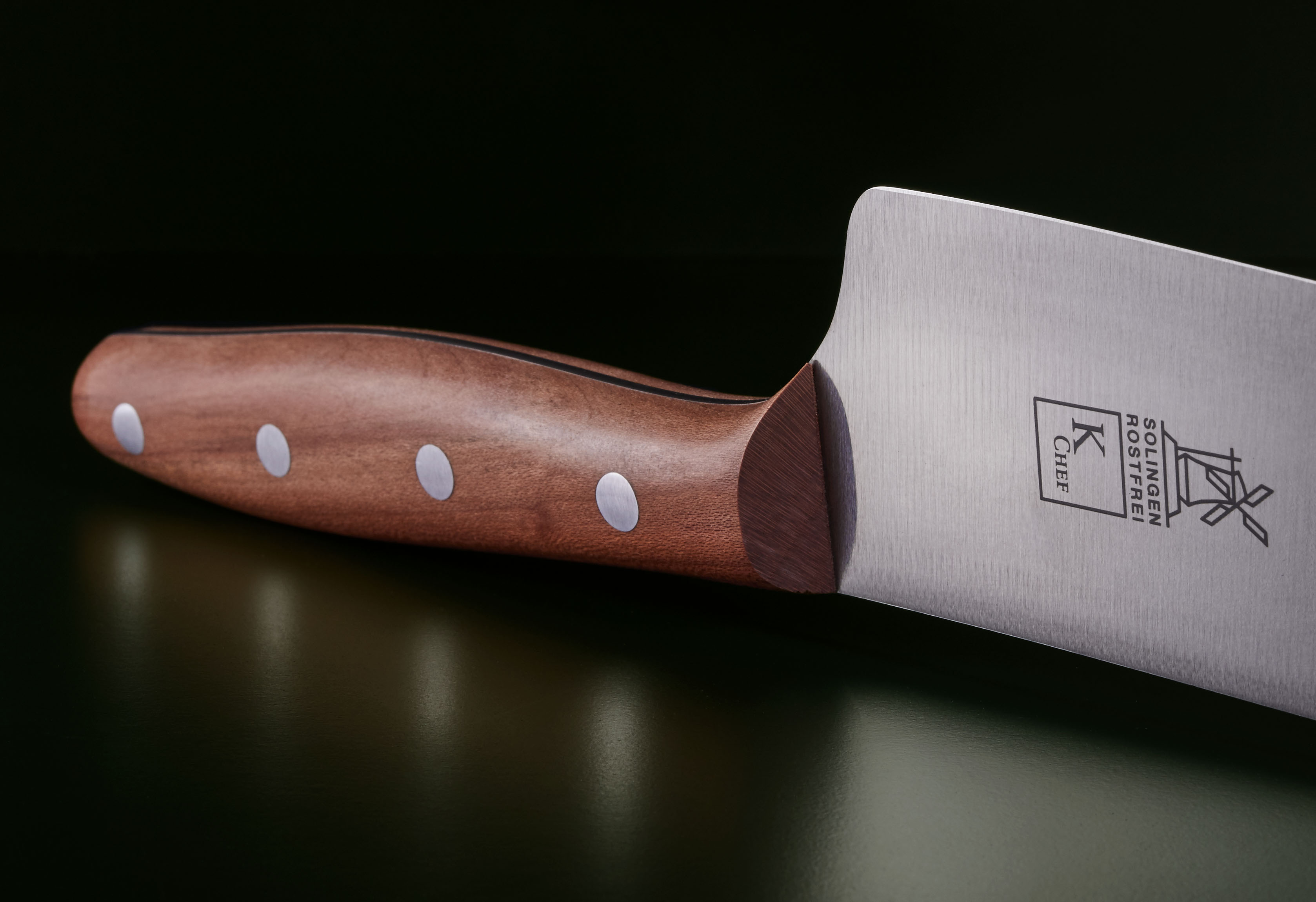 Extra Großes Kochmesser 23cm Pflaume rostfrei