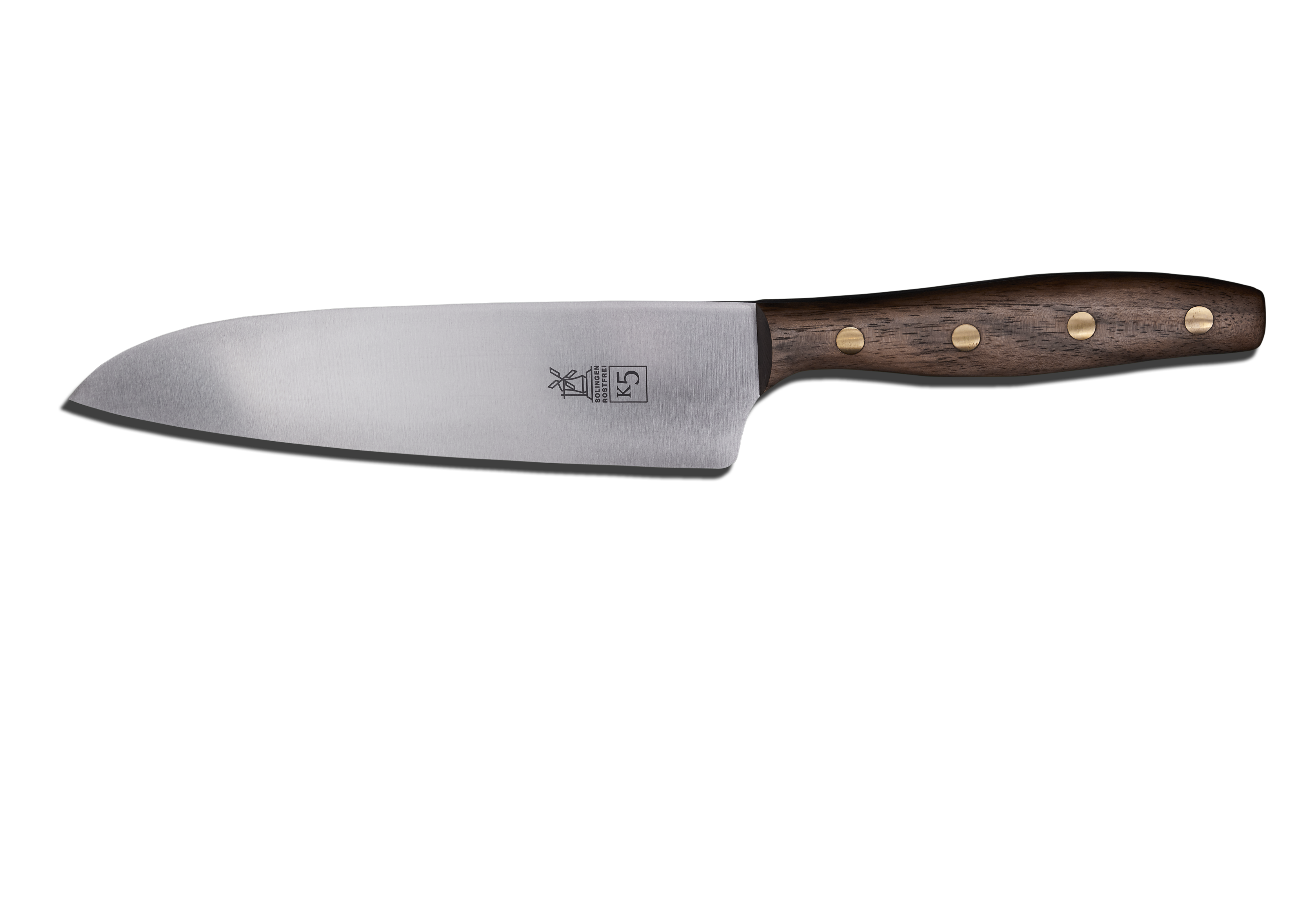 Großes Kochmesser 18cm Walnuss rostfrei