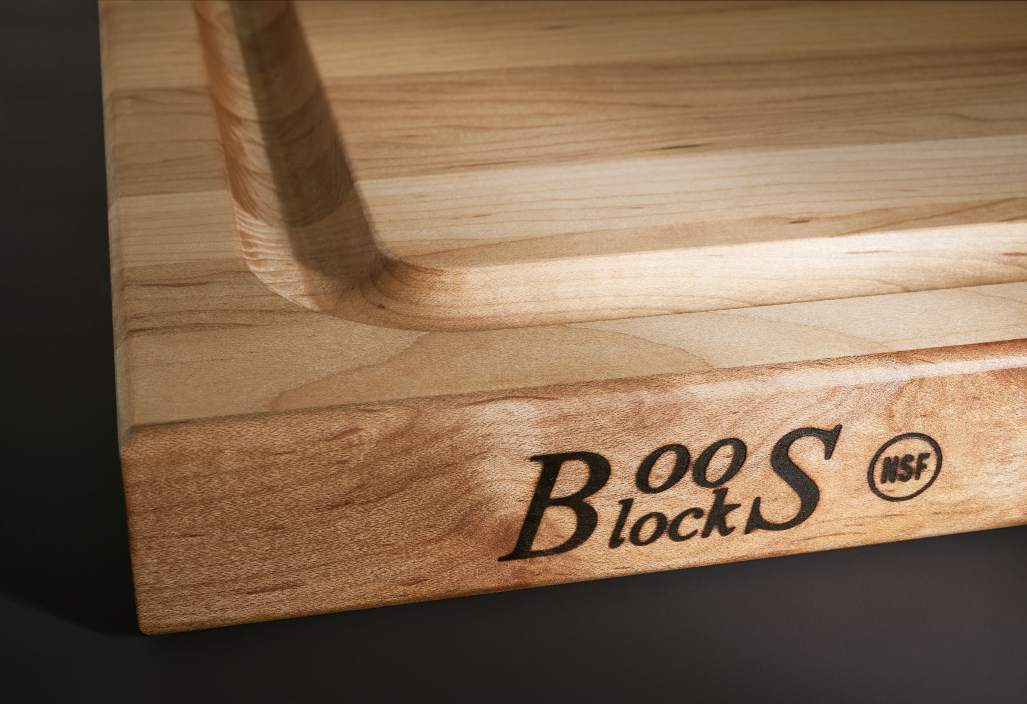 Schneidebrett mit Saftrille Ahorn 40 x 30 x 4cm