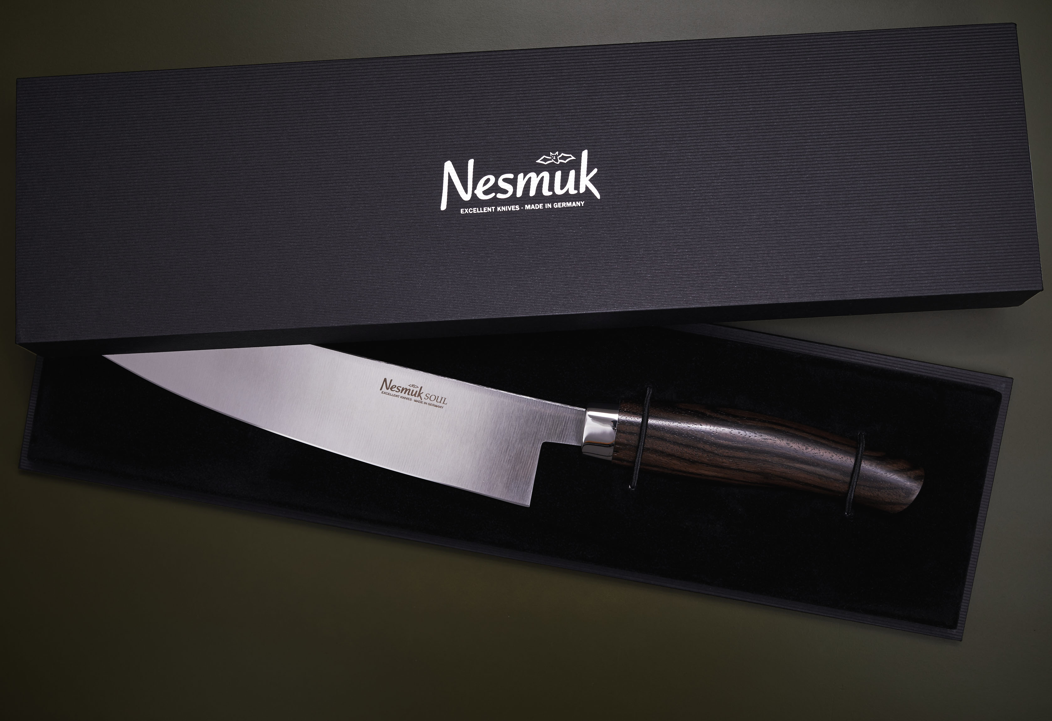 Makassar Ebenholz Kochmesser 18c