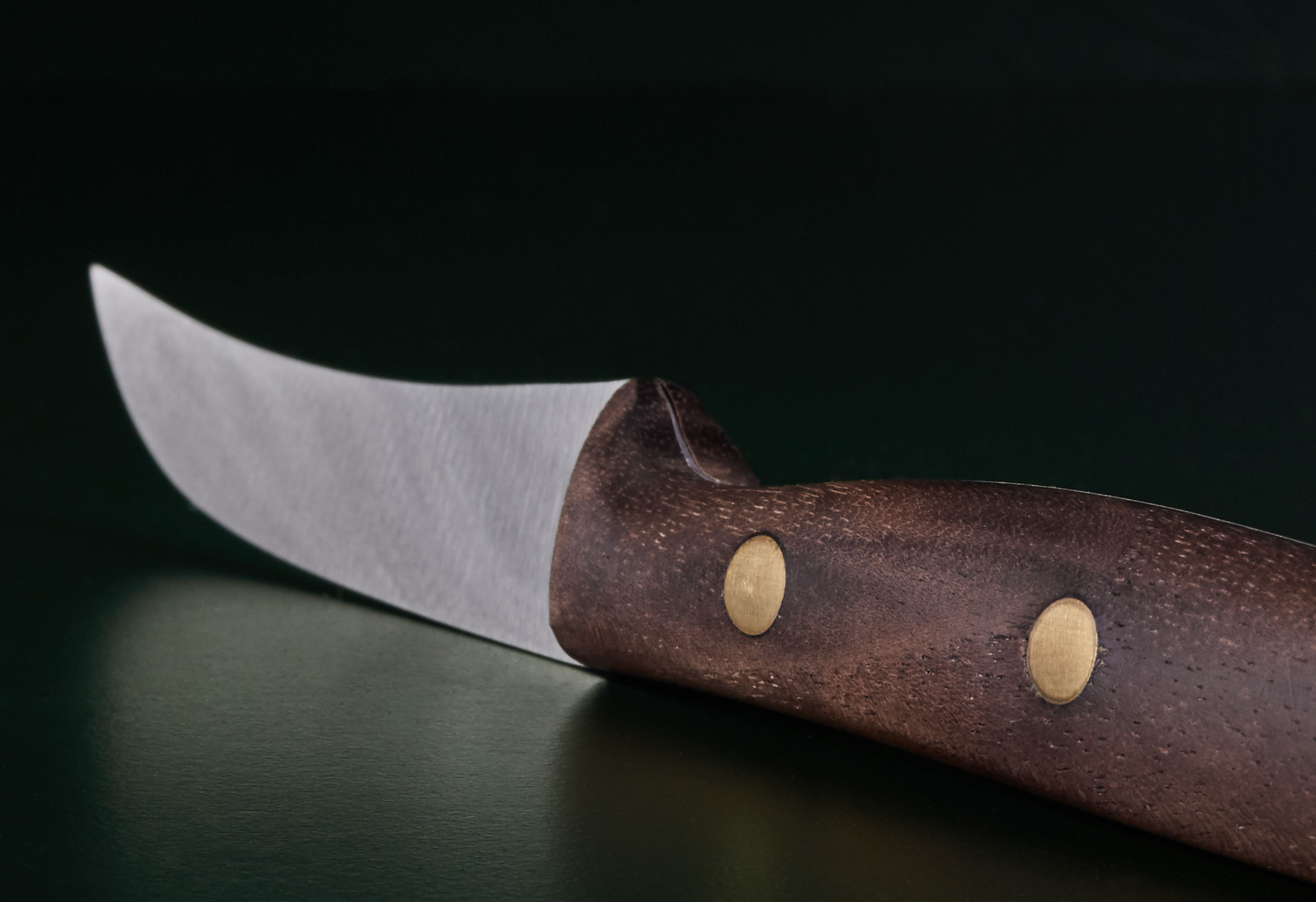 Schälmesser Vogelschnabel Walnuss rostfrei