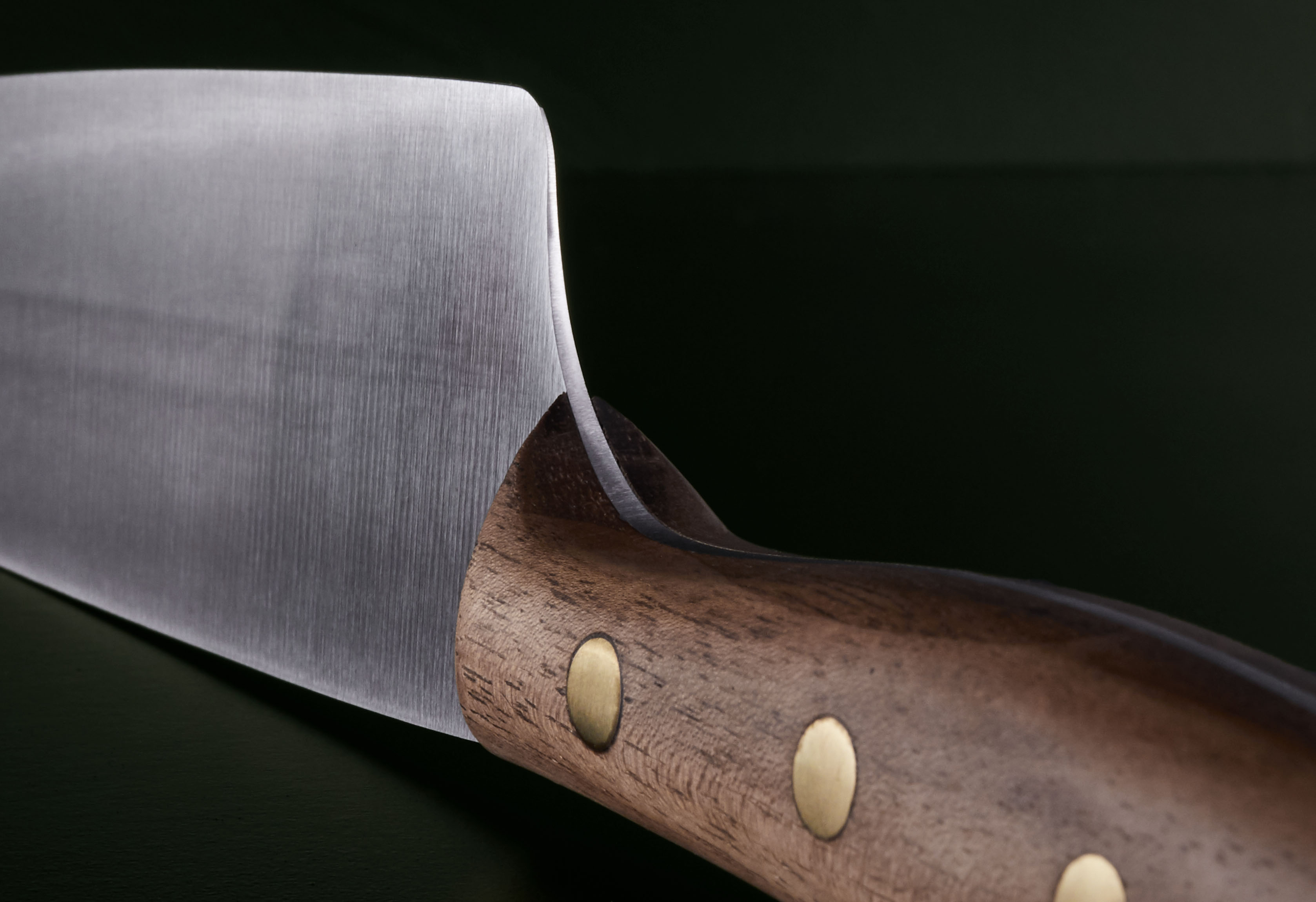 Großes Kochmesser 18cm Walnuss rostfrei