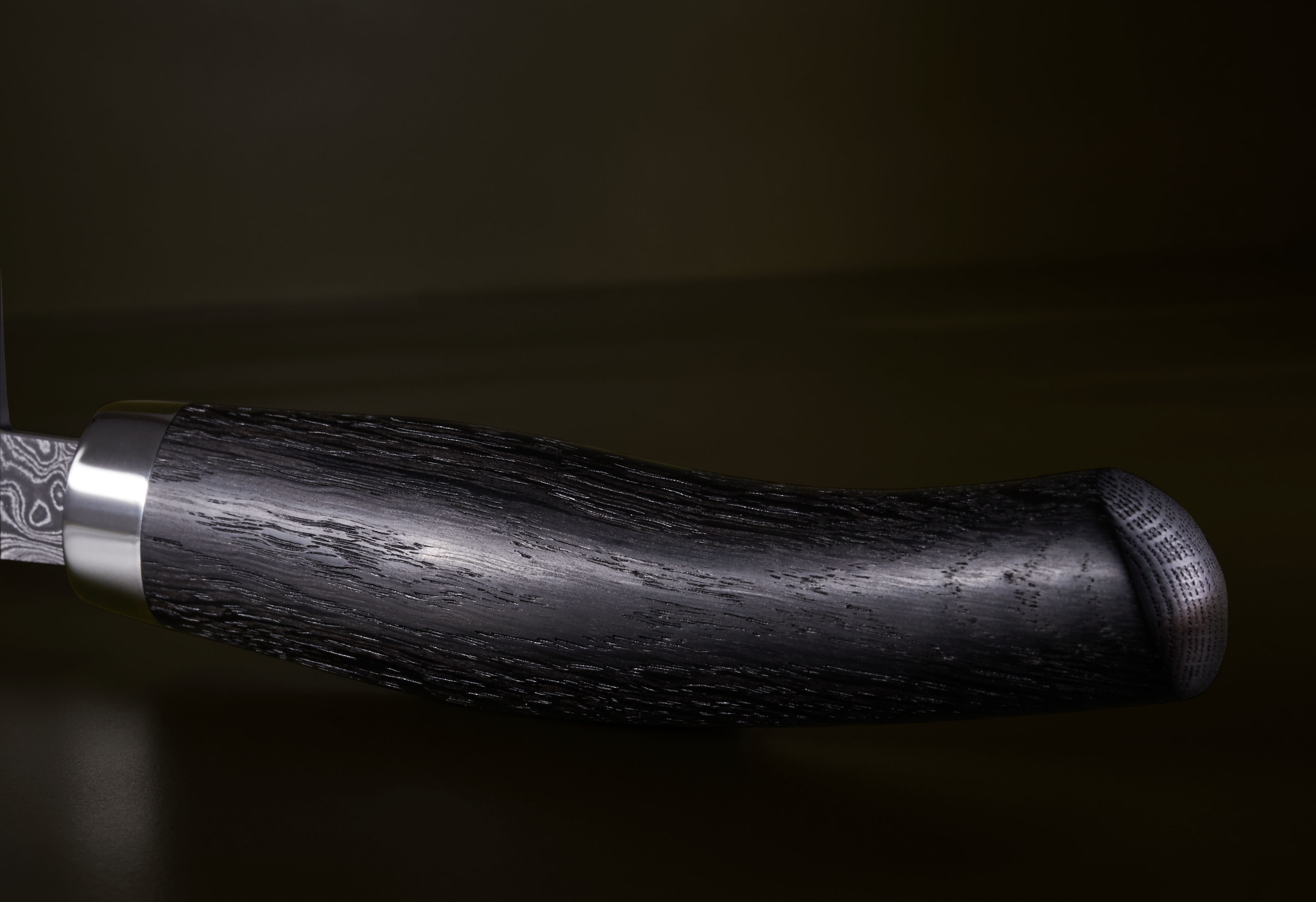 Damast Mooreiche Kochmesser 18cm