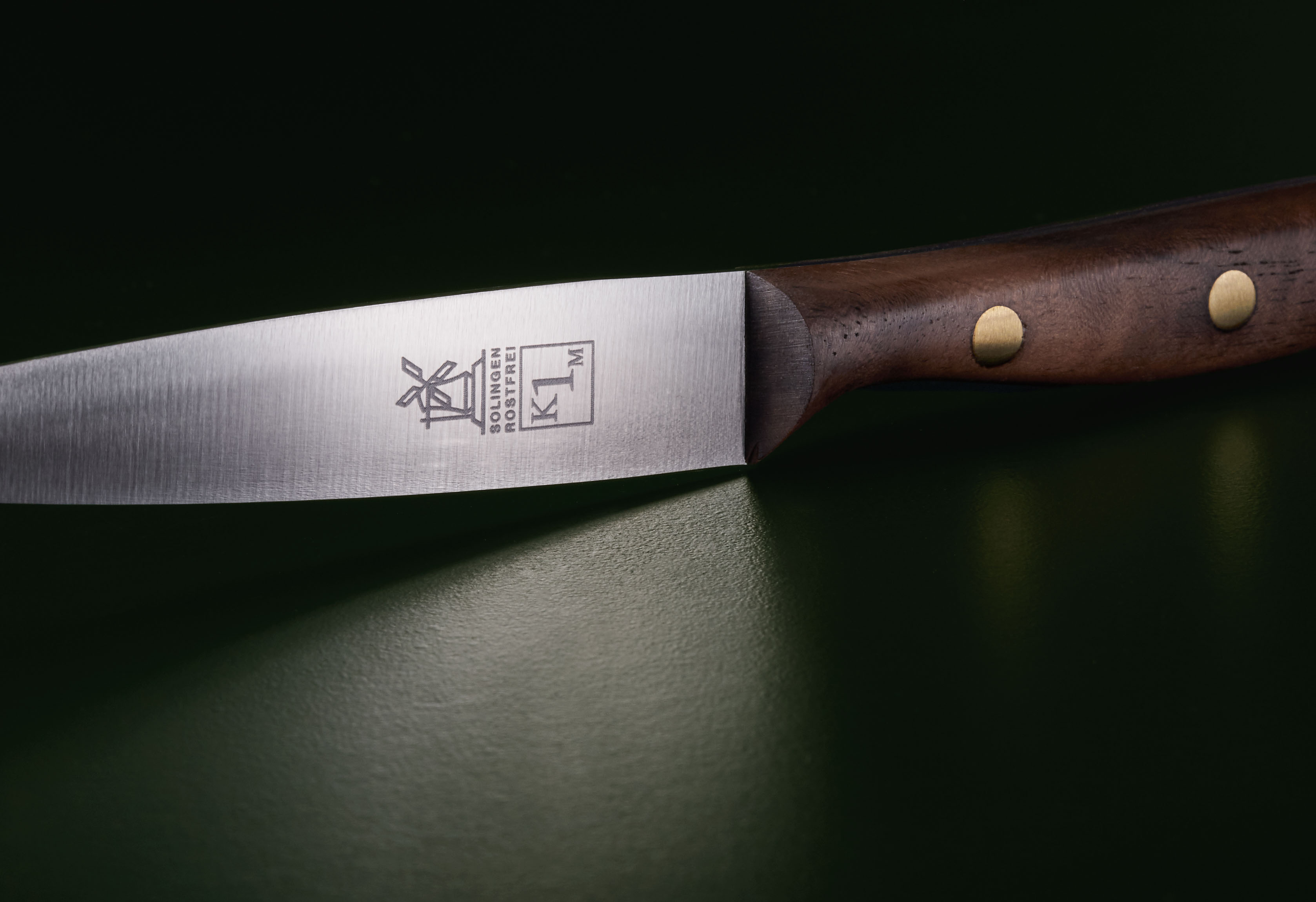 Officemesser Spickmesser 9cm Walnuss mittelspitz rostfrei