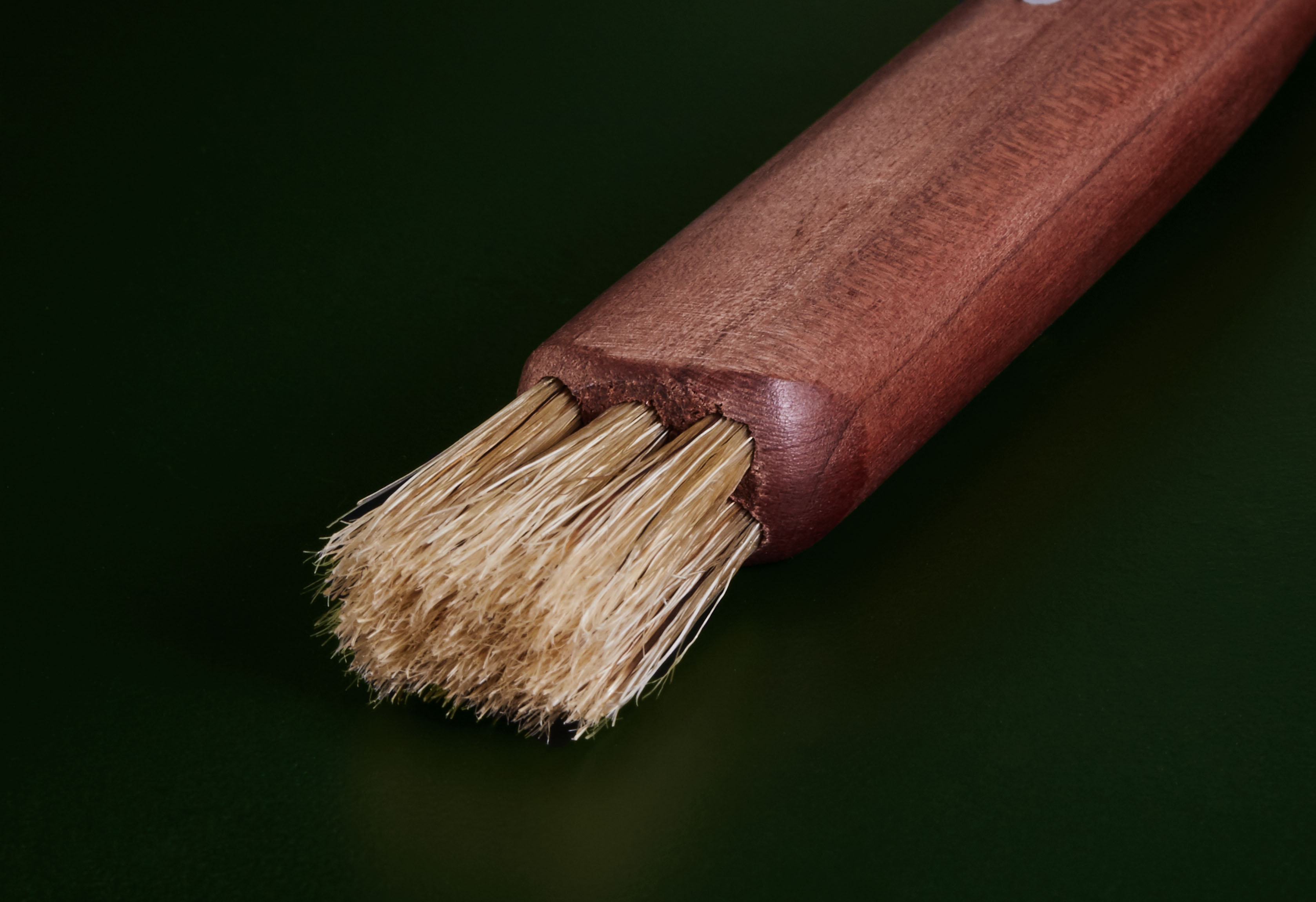 Pilzpflückmesser Pflaume rostfrei mit Naturborsten