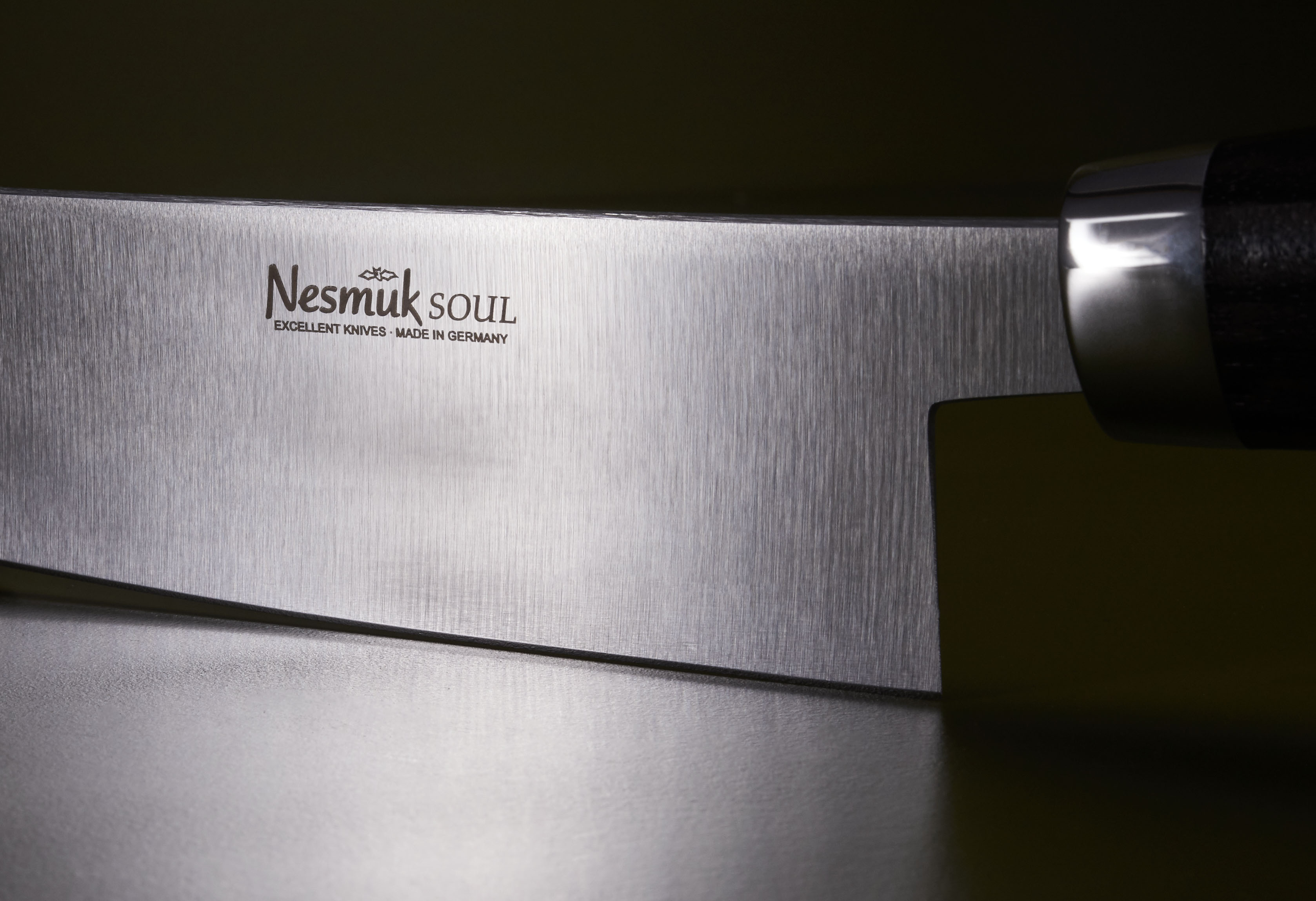 Makassar Ebenholz Kochmesser 18c