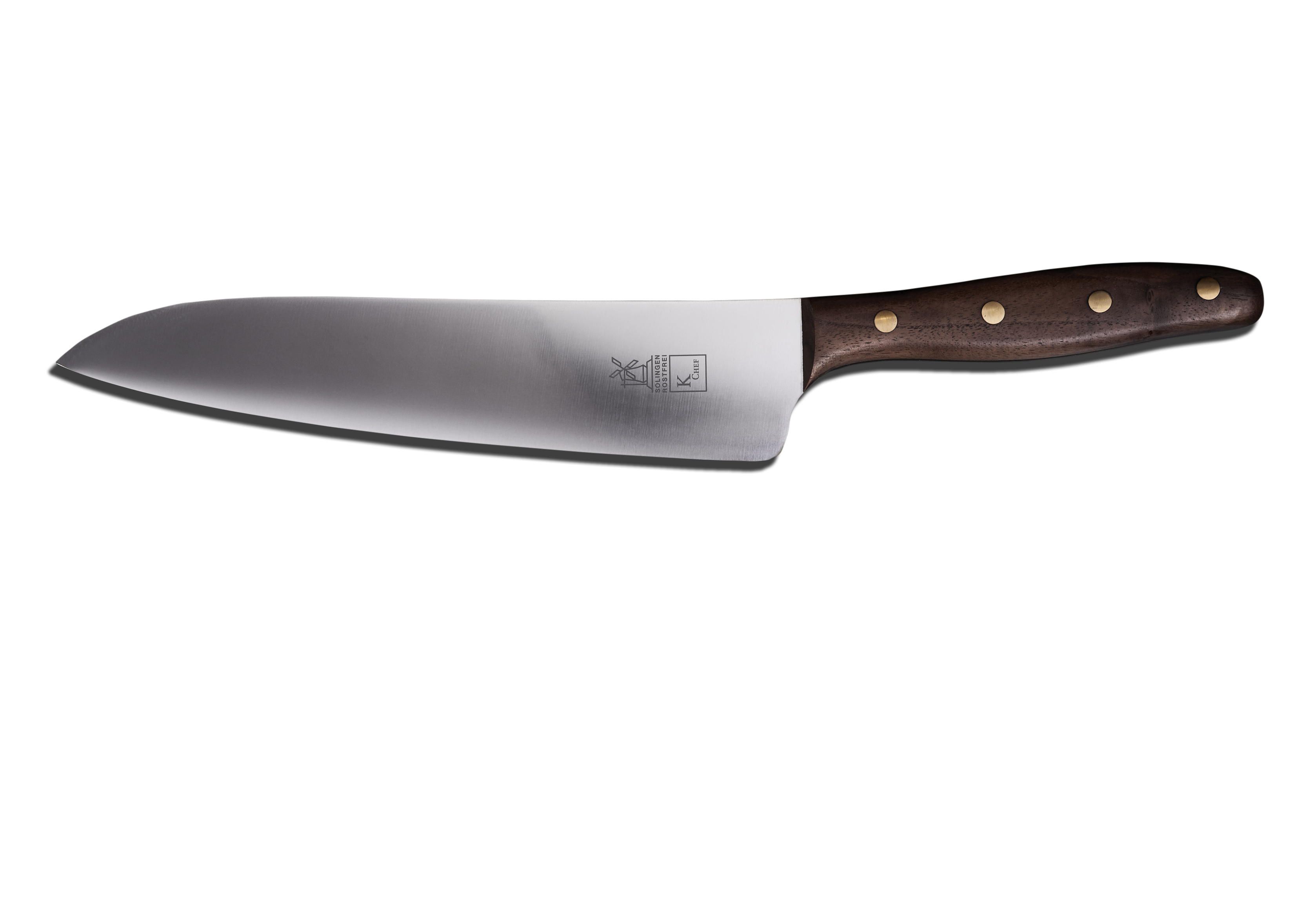 Extra Großes Kochmesser 23cm Walnuss rostfrei