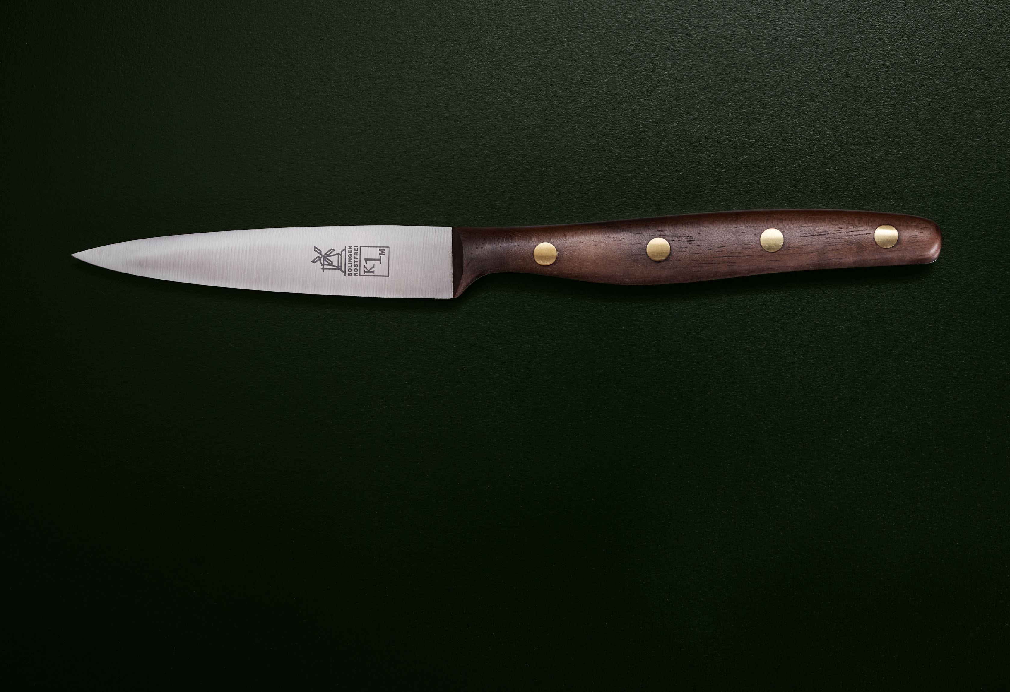 Officemesser Spickmesser 9cm Walnuss mittelspitz rostfrei