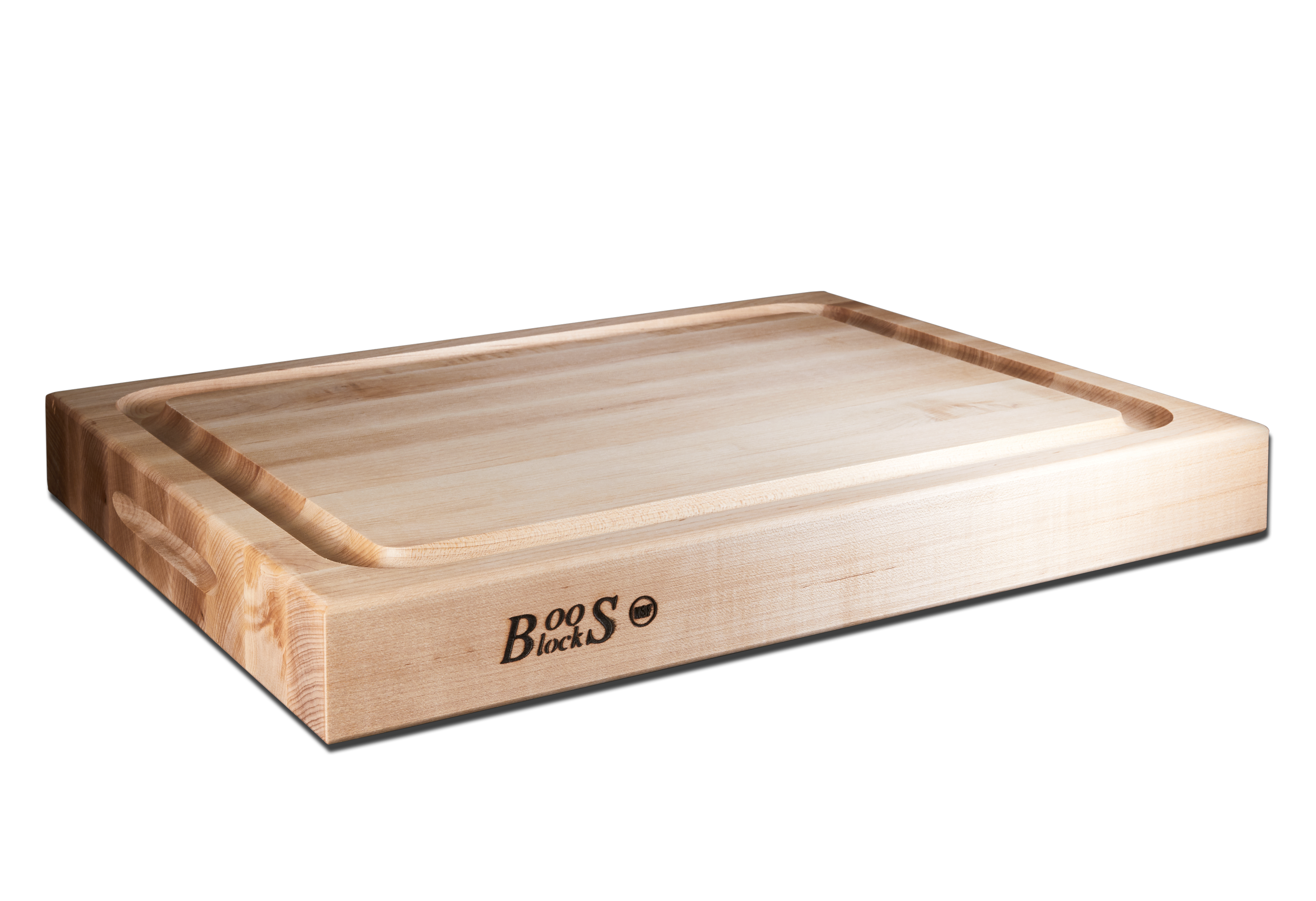 Mittleres Schneidebrett mit Saftrille Ahorn 6cm