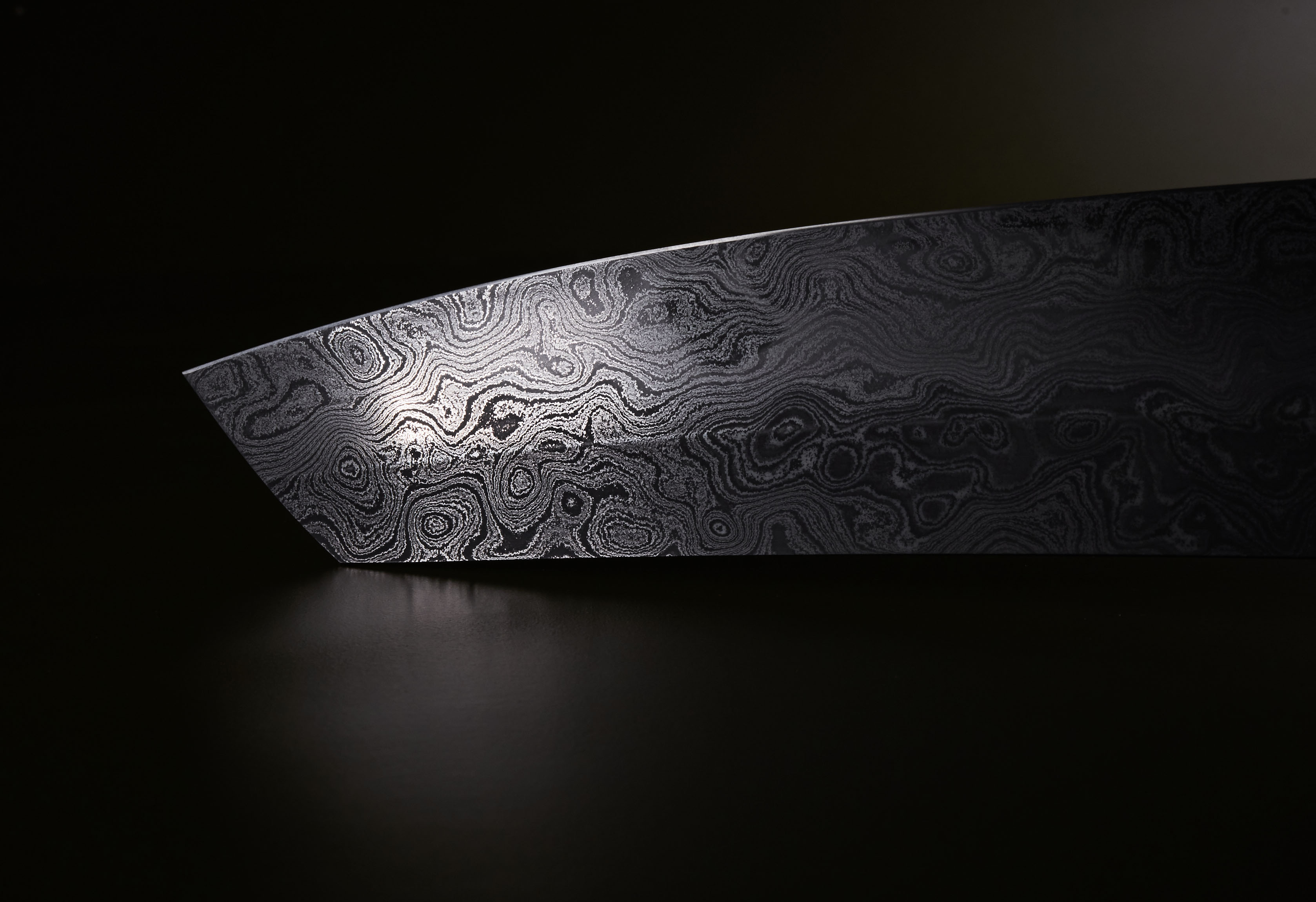 Damast Mooreiche Kochmesser 18cm