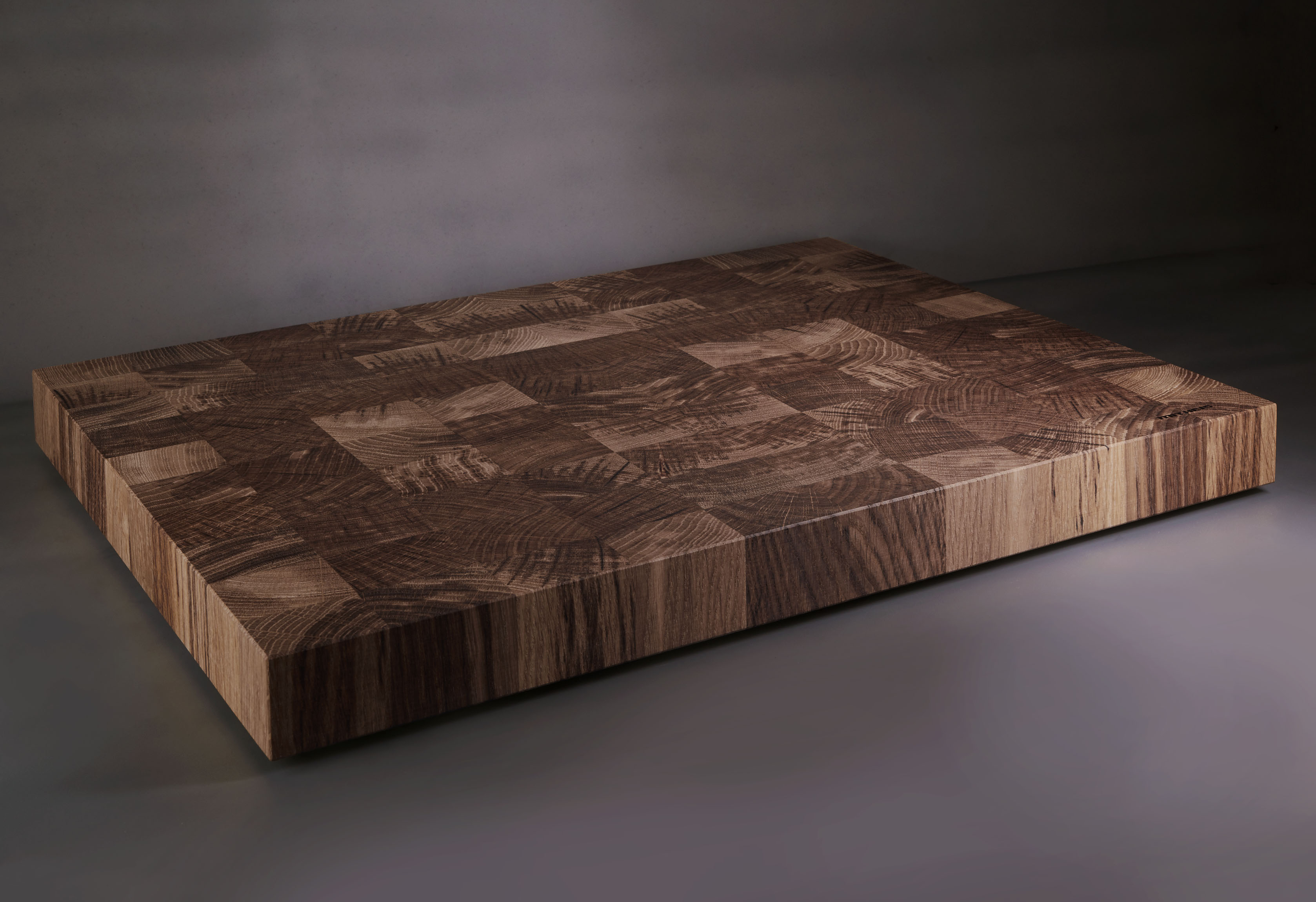 Großer Hackblock Eiche Stirnholz rechteckig 58,5x39