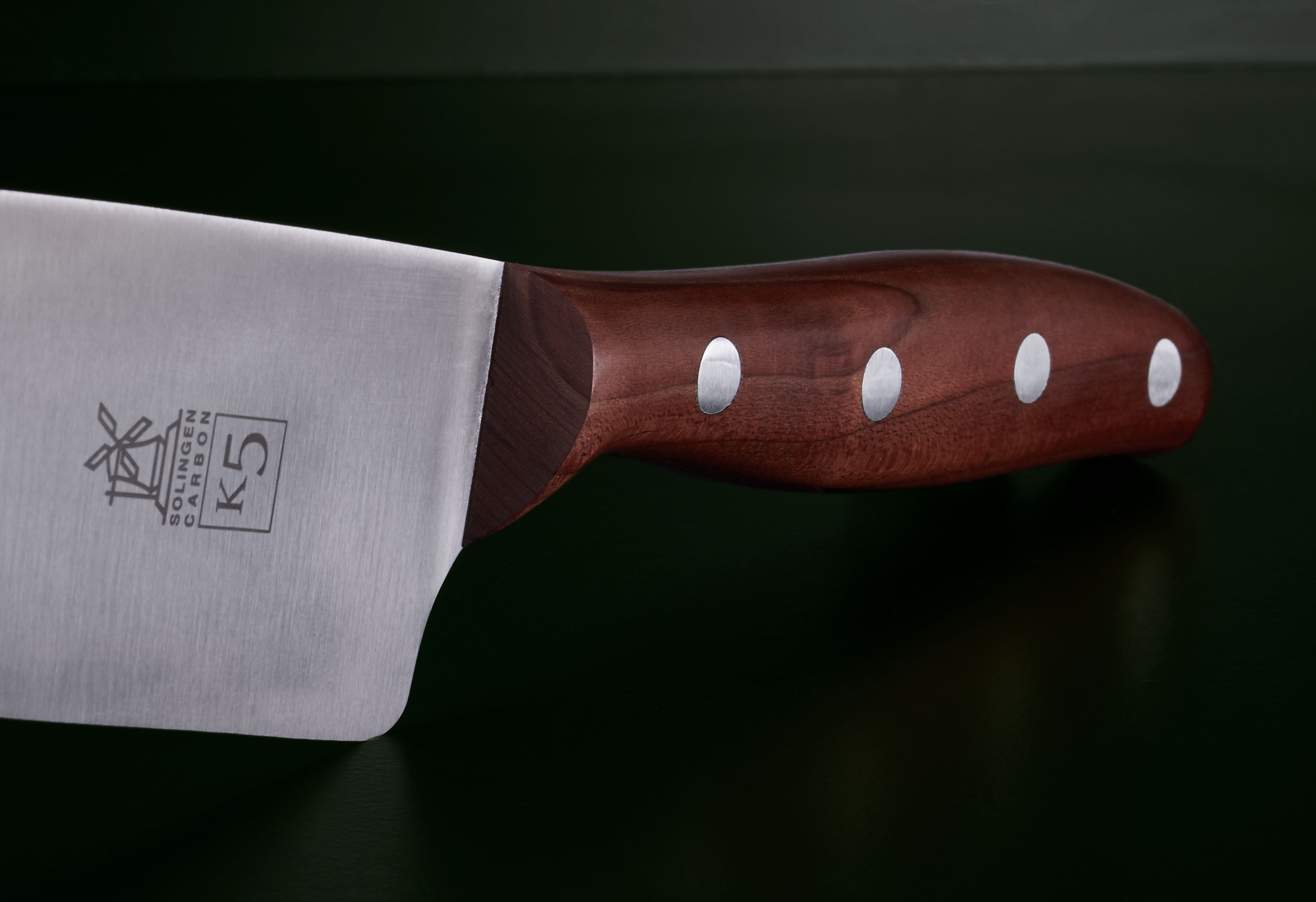 Großes Kochmesser 18cm Pflaume carbon