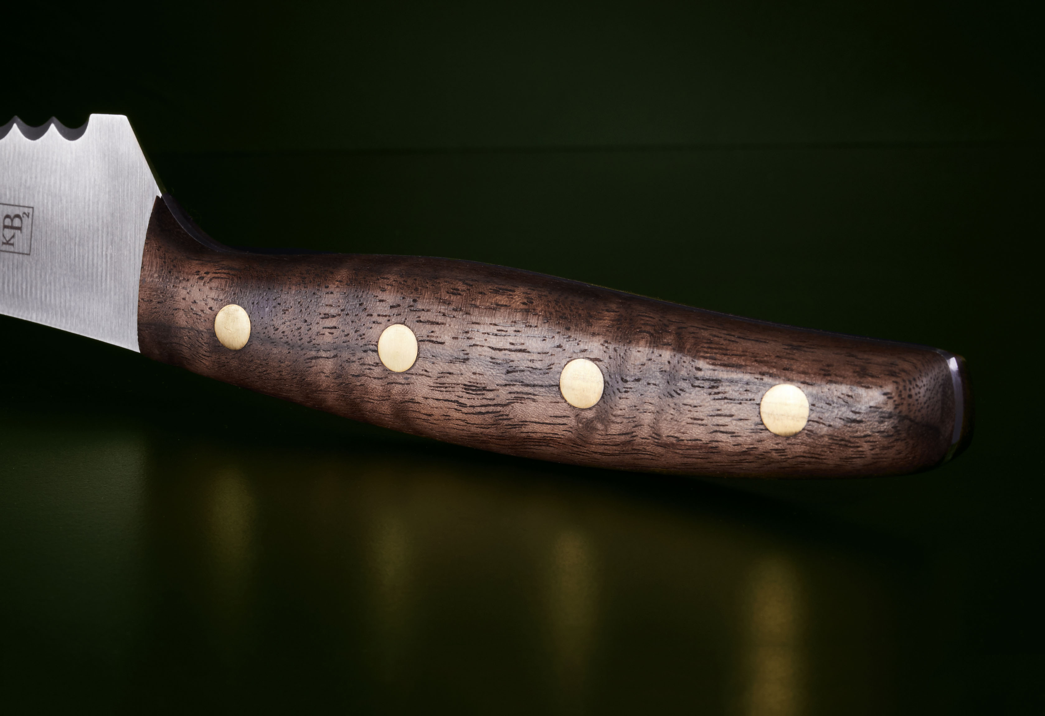 BrotBeidhänder Brotsäge 22,5cm Walnuss rostfrei