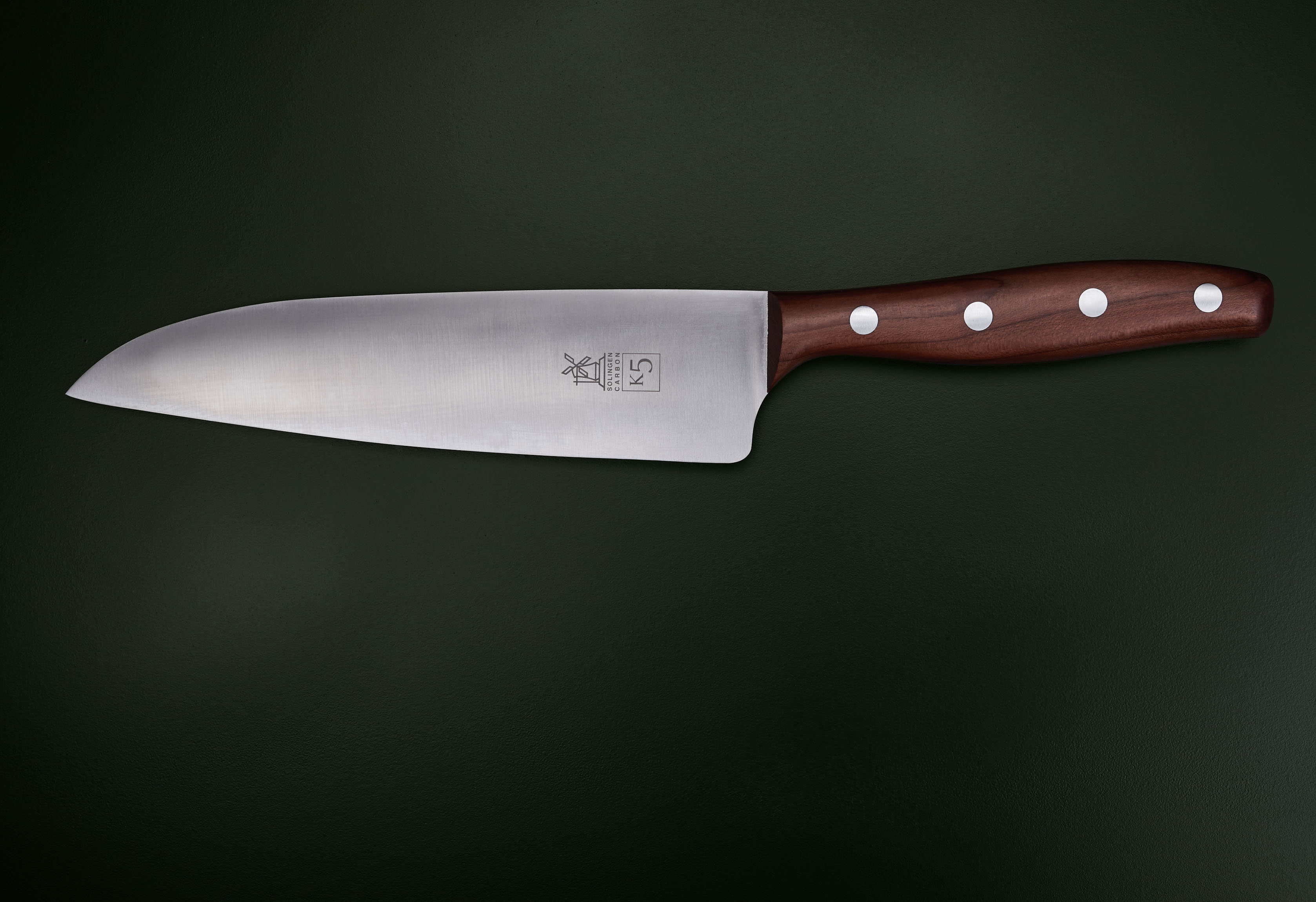 Großes Kochmesser 18cm Pflaume carbon