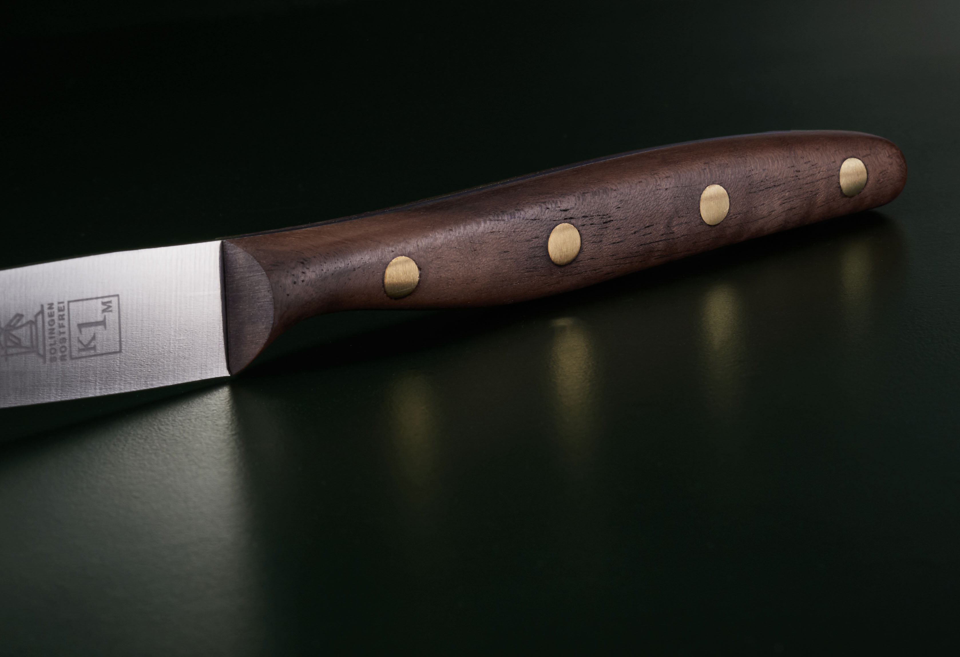 Officemesser Spickmesser 9cm Walnuss mittelspitz rostfrei