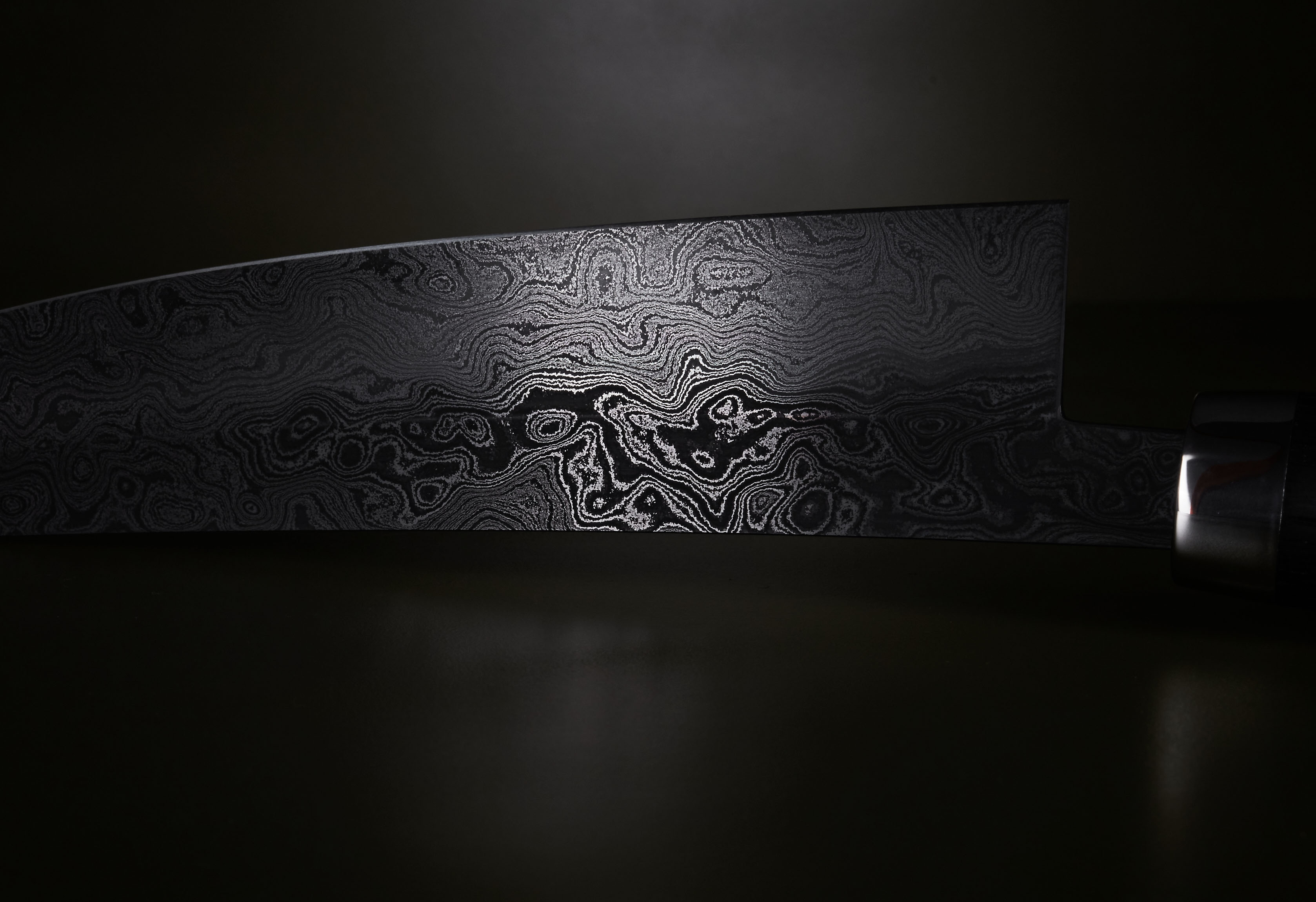 Damast Mooreiche Kochmesser 18cm