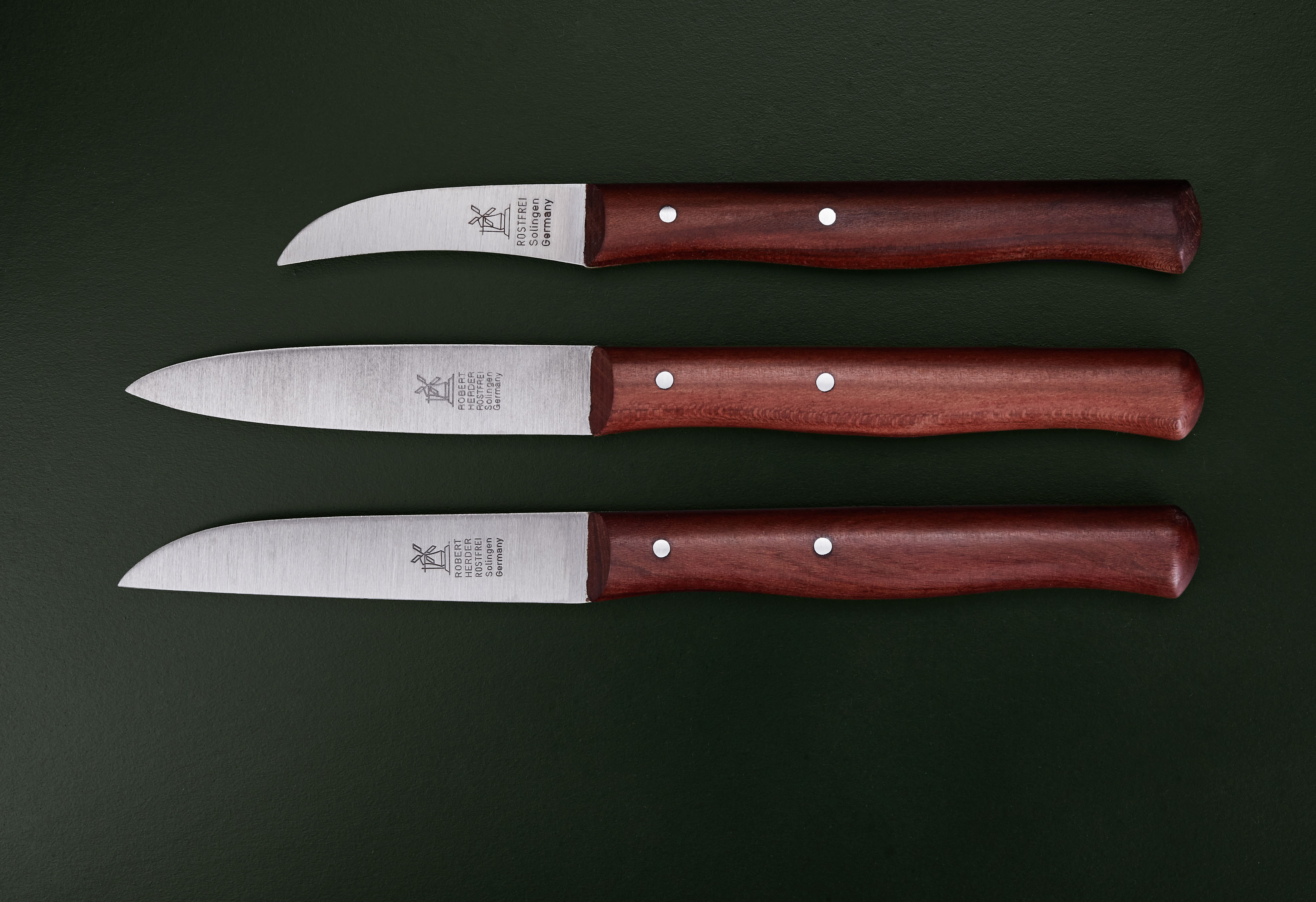 Geschenkset Gemüsemesser Pflaume rostfrei