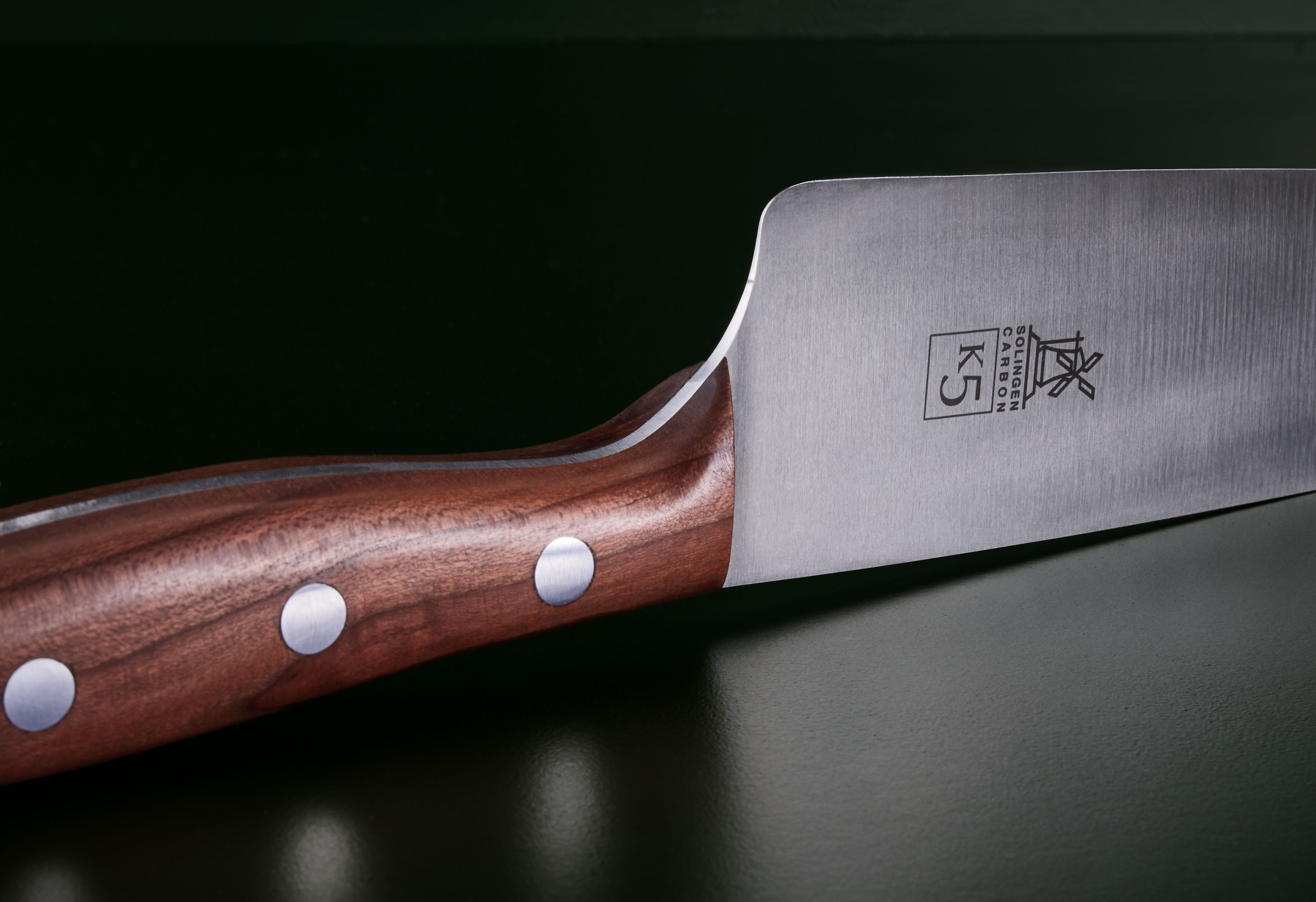 Großes Kochmesser 18cm Pflaume carbon