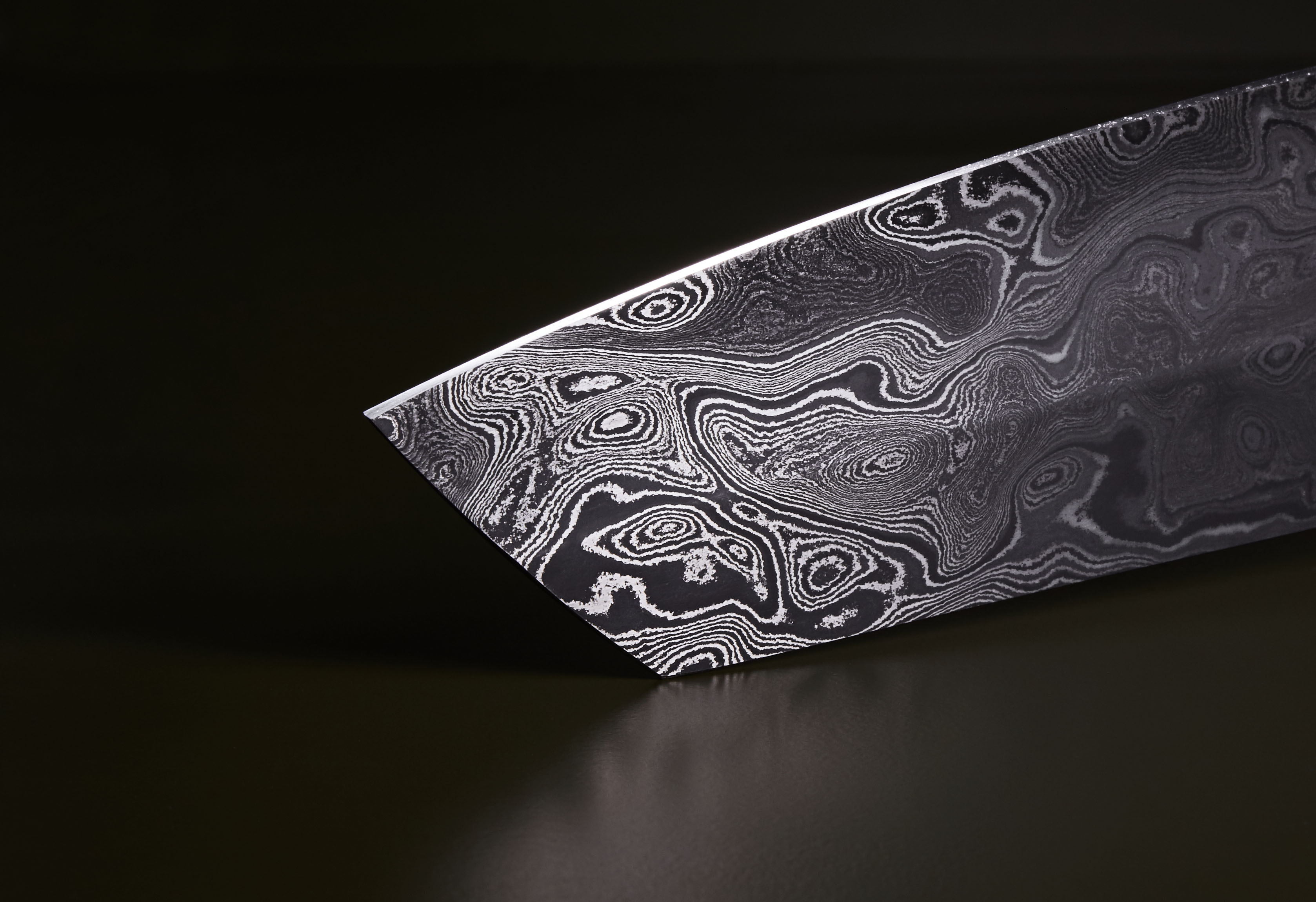 Damast Makassar Ebenholz Kochmesser 18cm