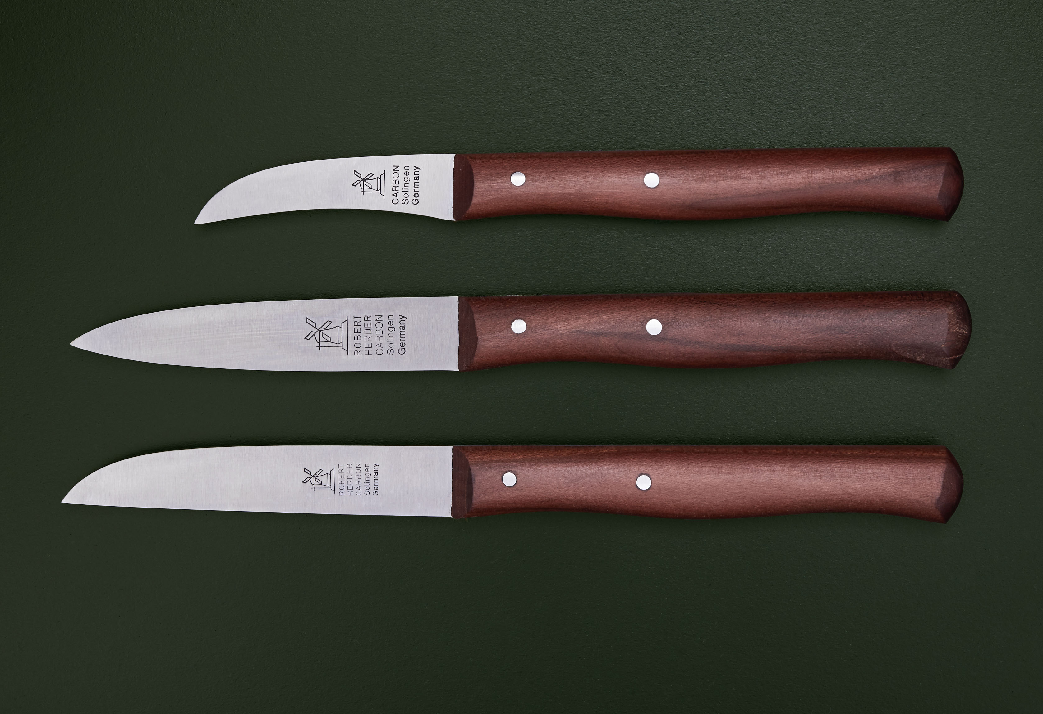 Geschenkset Gemüsemesser Pflaume carbon