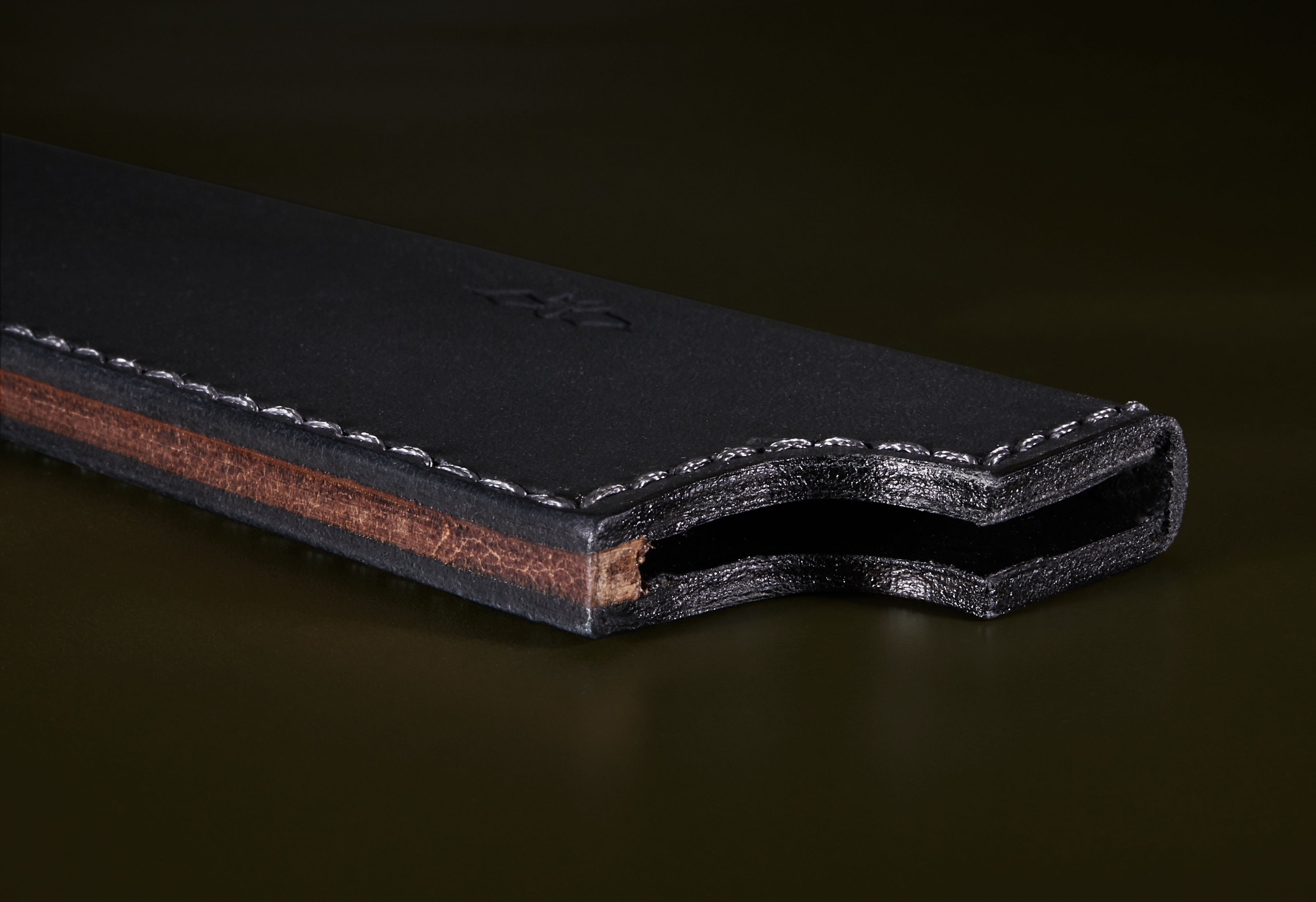 Ledersteckscheide für Kochmesser 18cm