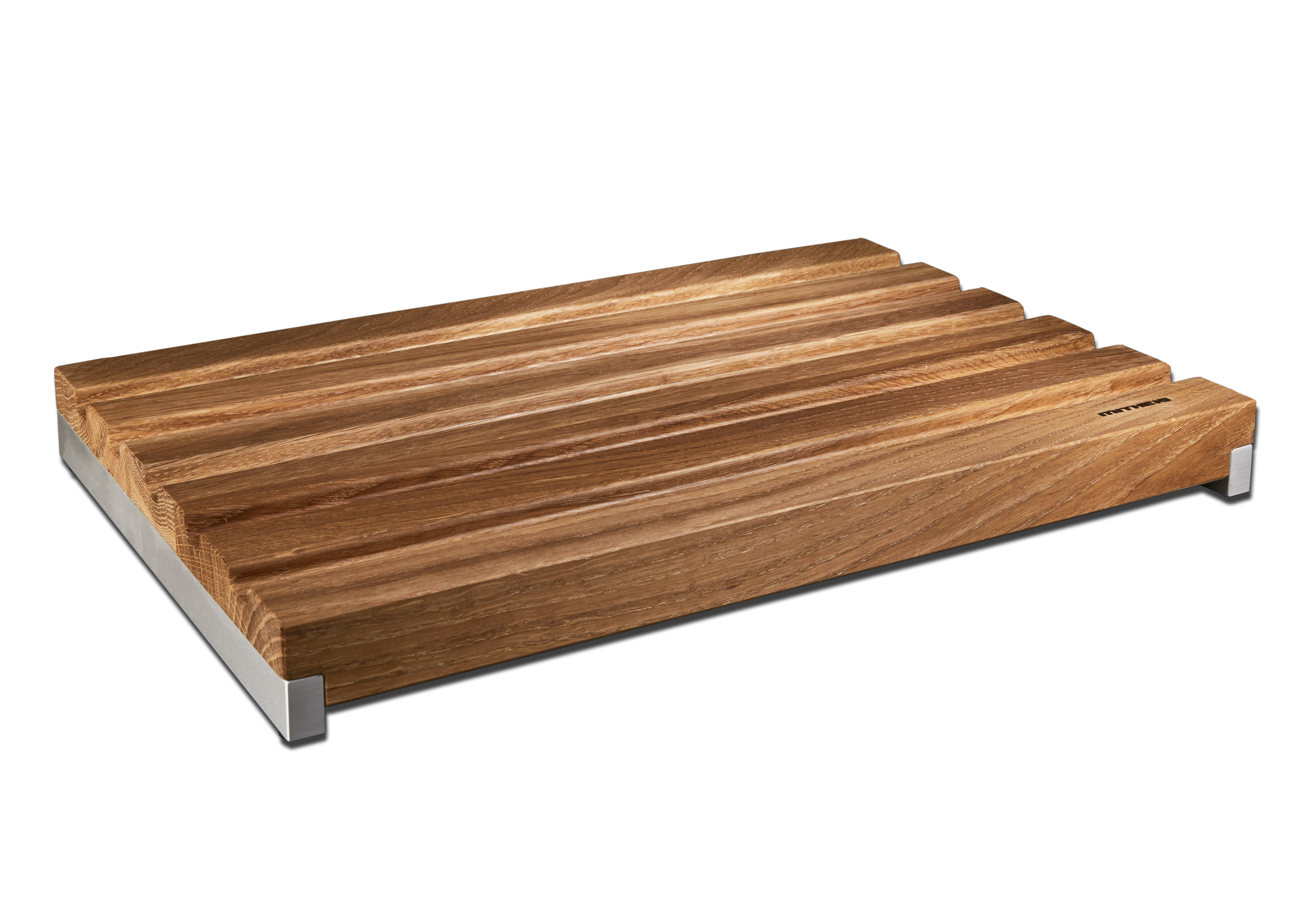 Mittleres Brotschneidbrett Eiche-Aluminium
