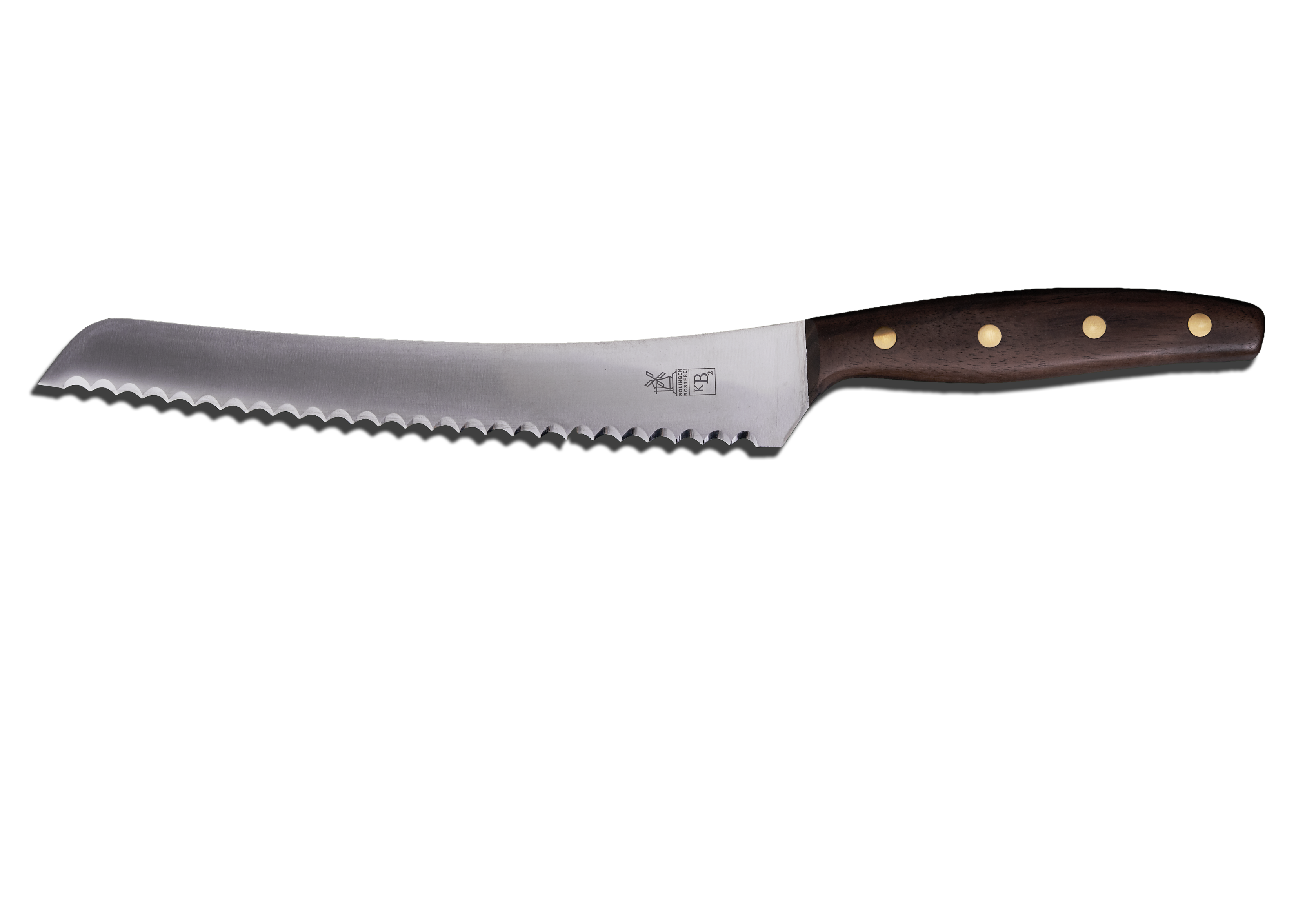 BrotBeidhänder Brotsäge 22,5cm Walnuss rostfrei