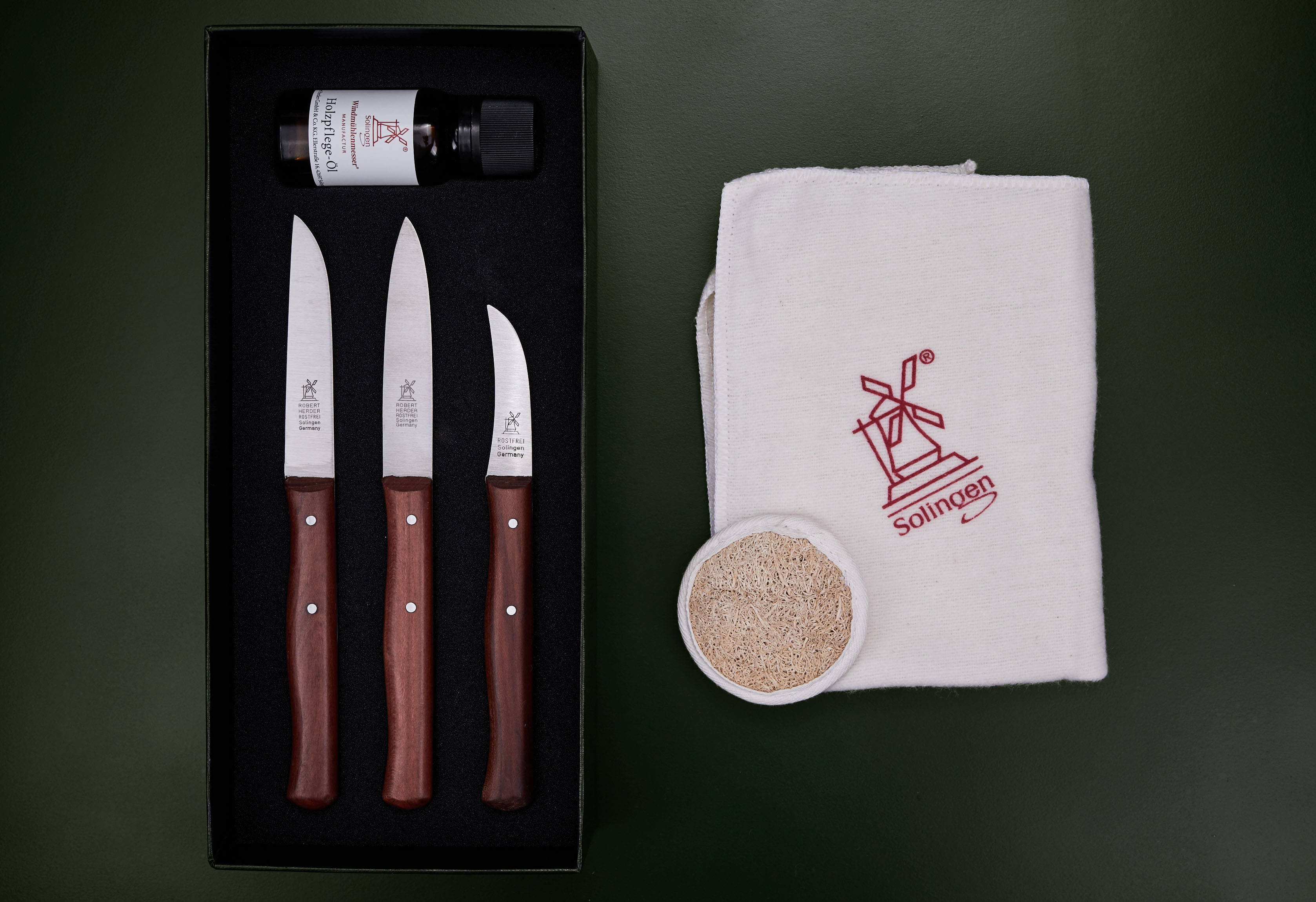 Geschenkset Gemüsemesser Pflaume rostfrei